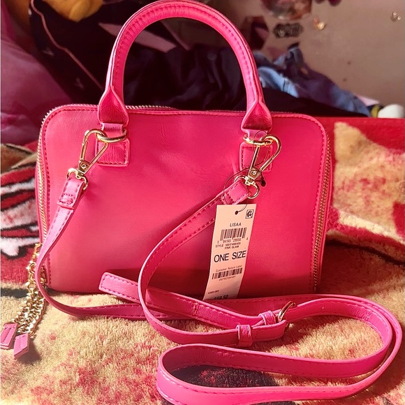 Small Fushia pink Crossbody purse INC brand NWT - Picture 1 of 16